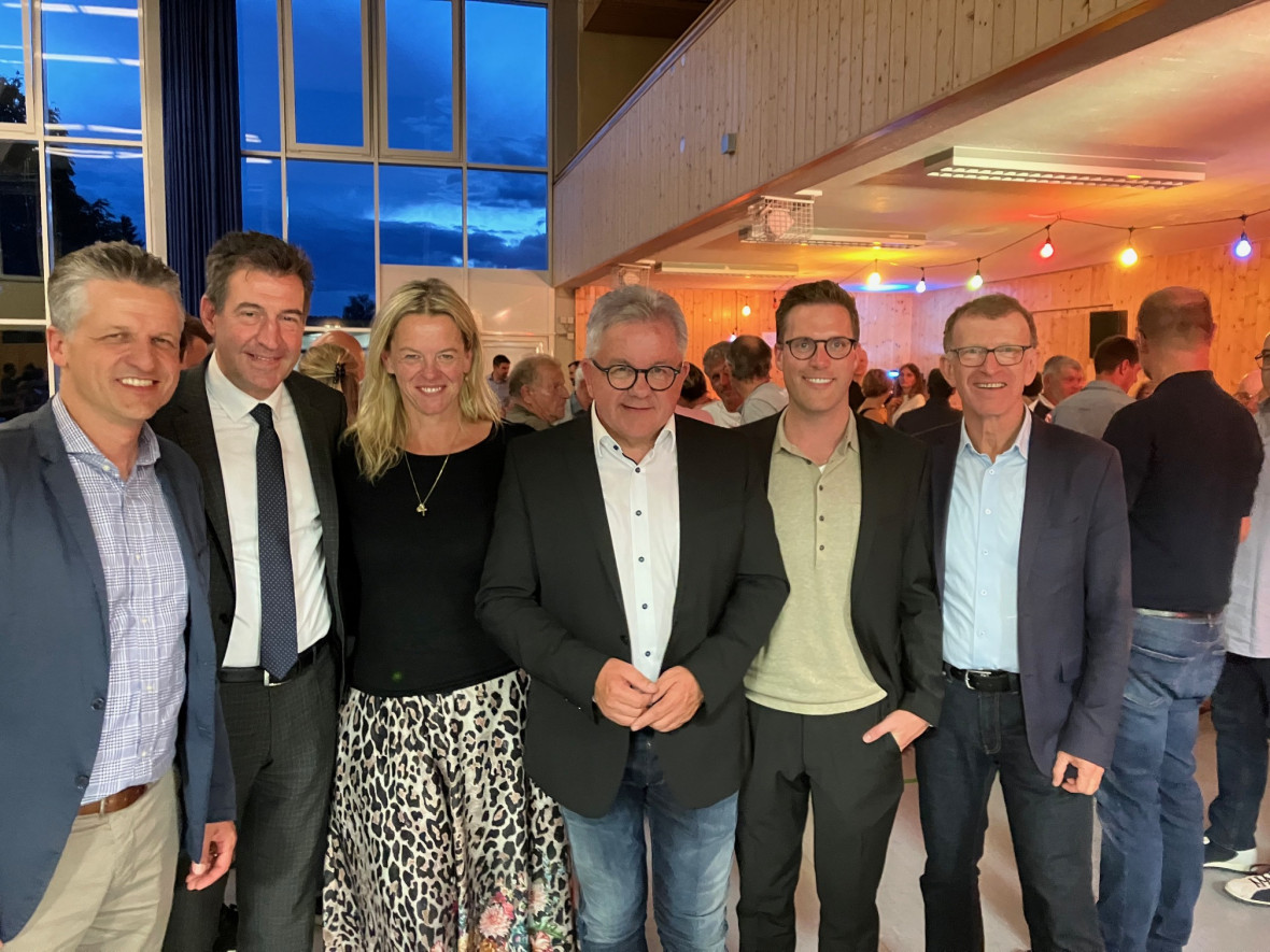 Foto, v.l.n.r.: Thorsten Frei, Erik Pauly, Kerstin Tritschler, Guido Wolf, Manuel Hagel, Martin Lienhard